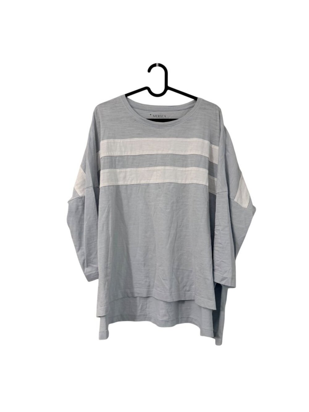 Mersea Blue White Striped Relaxed Summer Dolman Tee Womens One Size